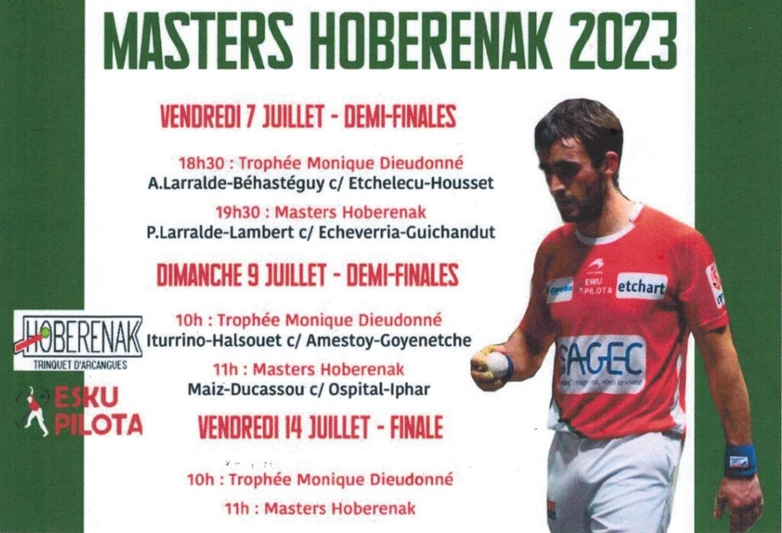 HOBERENAK 2023 au Trinquet Emak Hor d'Arcangues le 7, 9 et 14 juillet