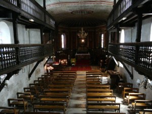 Arcangues church wooden galeries